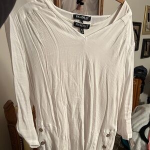 XL White Picadilly Tunic with Undershirt